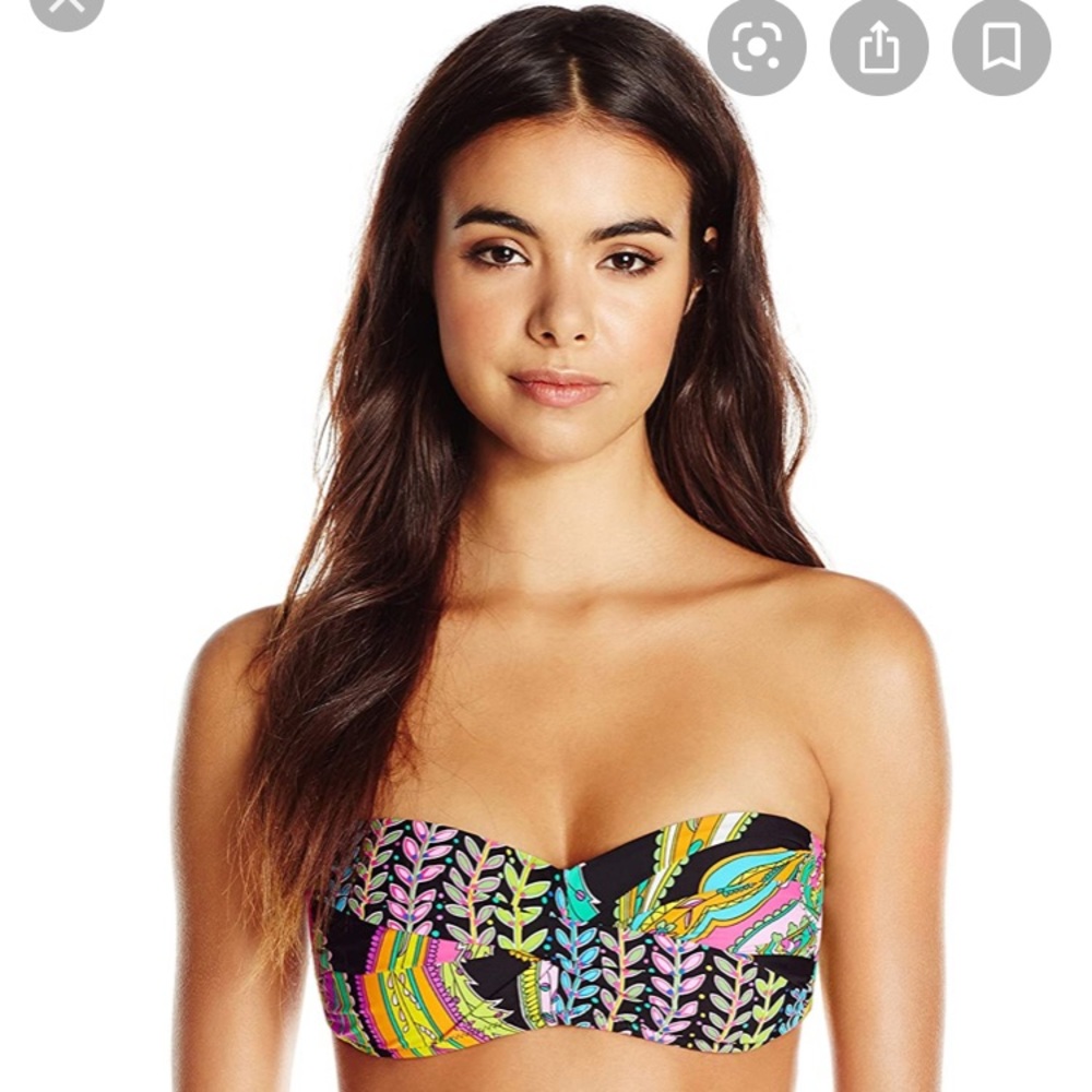 Trina Turk Garden Paisley Bandeau Swim Top F23